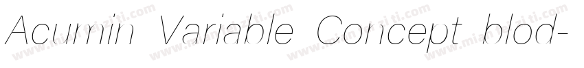 Acumin Variable Concept blod字体转换